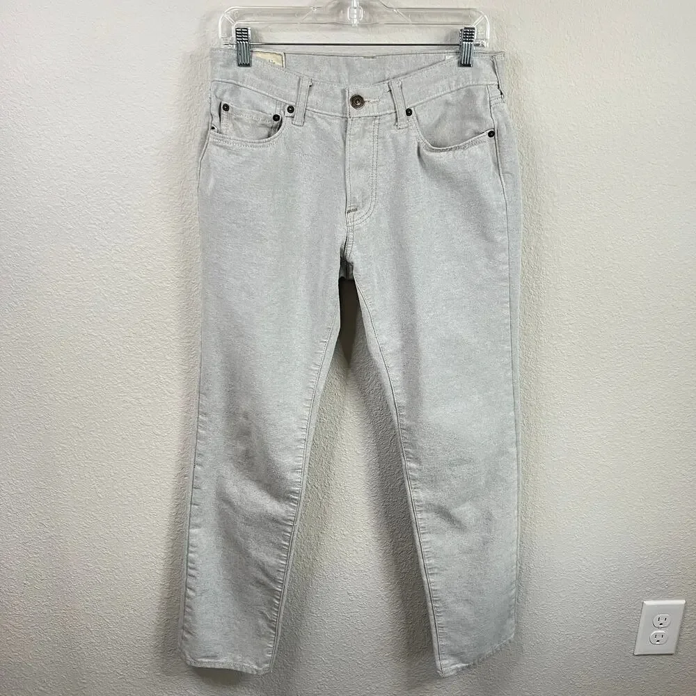 Abercrombie & Fitch Skinny Jeans Cone Denim Men's 31x32 Sandstone White Gray